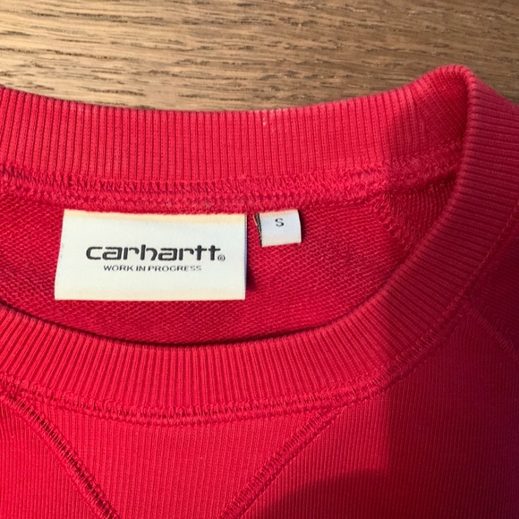 Carhartt WIP Chase Sweatshirt - Scarlet Red - Size Small (S) - Picture 7 of 8